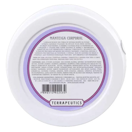 Vista 2 de Granado - Linha Terrapeutics - Manteiga Corporal Hidratacao Profunda Lavanda 200 Gr
