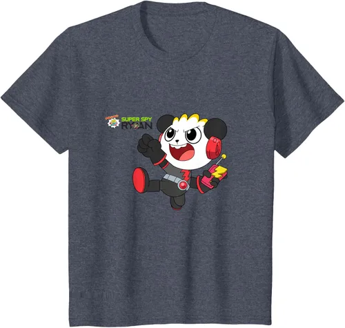 Vista 58 de Ryan's World Super Spy Combo Panda Camiseta, gris, S Asfalto