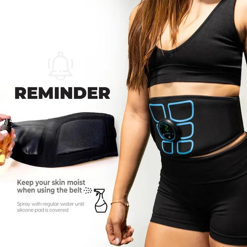 Vista 3 de FlexTone Estimulador de abdominales, tónico muscular para cinturón abdominal para hombres y mujeres, sistema estimulador eléctrico para fortalecer