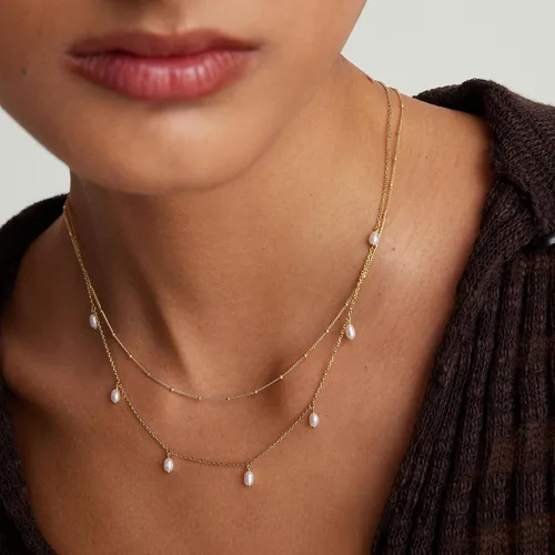 Vista 4 de CHESKY Collar de cadena de serpiente chapada en oro de 14 quilates, collar de espiga de oro, gargantilla de oro para mujer, regalos de joyería