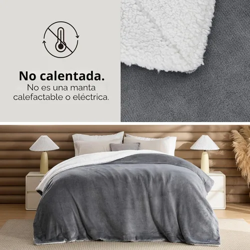 Vista 2 de Bedsure GentleSoft - Manta de forro polar Sherpa para sofá, manta de Navidad gruesa y cálida para invierno, manta de felpa suave y esponjosa como
