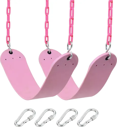 Vista 10 de Heavy Duty Swing Seat Chain Plastic Coated Swing Set Accesorios (negro)