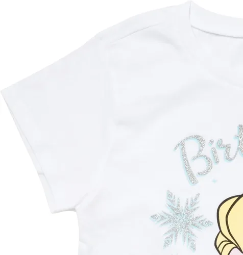 Vista 3 de Disney Minnie Mouse Princess The Little Mermaid Moana Lilo & Stitch Frozen Elsa - Camiseta de cumpleaños para niñas pequeñas y grandes