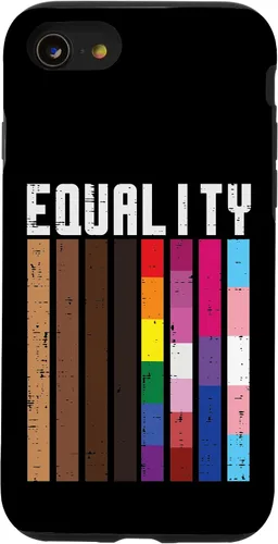 Vista 18 de Igualdad Negro LGBT Pride Rainbow Lesbian Gay Bi Trans - Funda de regalo para iPhone 17
