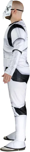 Vista 6 de Star Wars Stormtrooper - Disfraz para adulto, overol acolchado con máscara de plástico