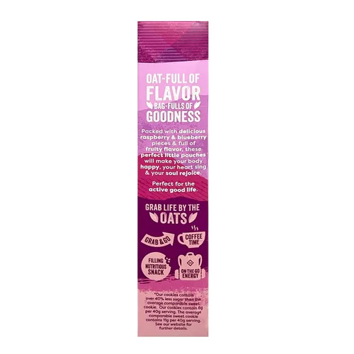 Vista 4 de Nairn's Galletas de desayuno de arándanos y frambuesas sin gluten, 5.64 onzas, aperitivo perfecto para llevar, saludable, sabroso, alto en fibra