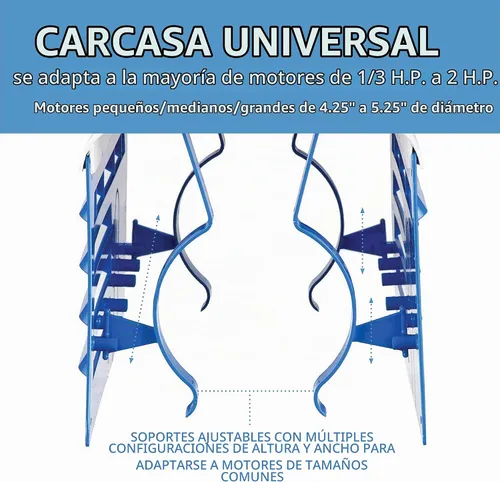 Vista 3 de Cubierta ajustable para motor Blue Devil