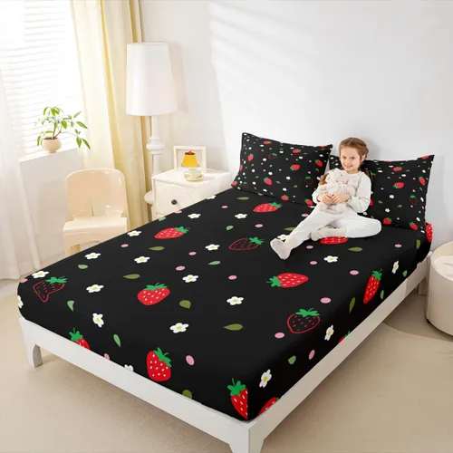 Vista 17 de Erosebridal Juego de sábanas de ratas para niños, tamaño Queen, juego de ropa de cama con diseño de roedores de ratón, divertido diseño de animales