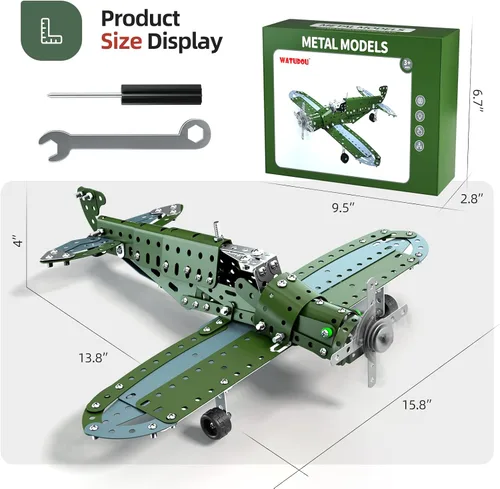 Vista 7 de Juguetes de proyectos de construcción de aviones modelo STEM - Juguetes de proyectos de construcción de STEM DIY para niños niños y niñas de 8-12-16