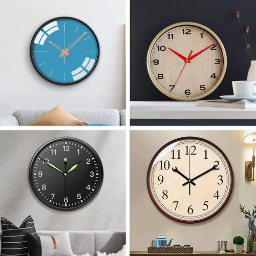 Vista 7 de EMOON Kit de repuesto de mecanismo de reloj de 15 piezas con 16 manecillas, kit de motor de reloj de barrido silencioso, funciona
