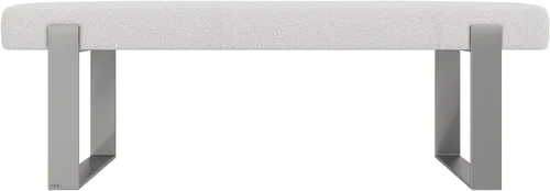 Vista 30 de VANT Banco de cama tapizado, beige Boucle, níquel cepillado Boucle Beige - Níquel cepillado