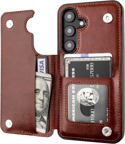 Vista 101 de ONETOP - Funda tipo cartera para Samsung Galaxy S22 con tarjetero, color negro Kickstand,ID/Cash Holder,Case Wallet with Card Slots,Double