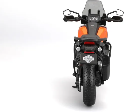 Vista 4 de Maisto 1:12 H-D 2021 Pan America, Naranja/Negro/Blanco