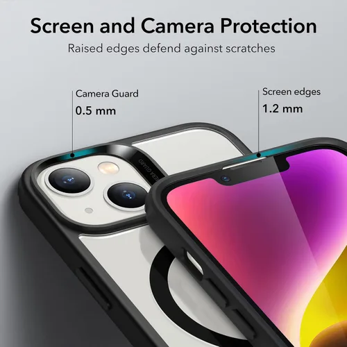 Vista 7 de ESR Funda para iPhone 14 Plus, compatible con MagSafe, protección de grado militar a prueba de golpes, resistente al amarillamiento, funda magnética