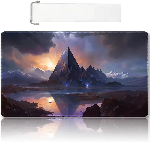 Vista 27 de Tapete de juego MTG cosido de alta calidad con zonas y parte trasera de goma antideslizante, tapete de juego TCG para MTG y otros juegos de cartas