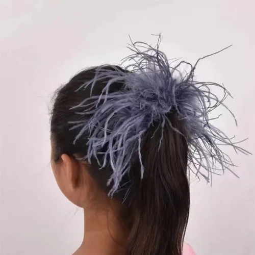 Vista 8 de IKASEFU Pulsera de pluma de avestruz natural para muñeca, accesorios para el cabello, disfraz de fiesta