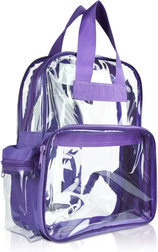 Vista 29 de DALIX Bolsas de mochila transparentes de plástico liso dorado