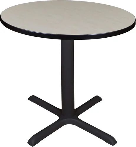 Vista 5 de Regency Cain - Mesa de descanso redonda con base en X de 36 pulgadas, color cereza Cereza/Negro
