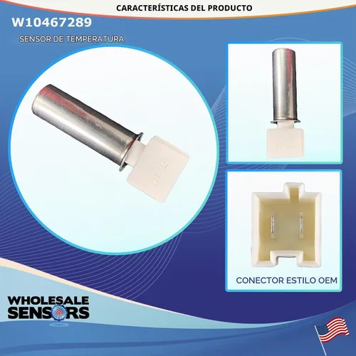 Vista 3 de Reemplazo del sensor de temperatura de la lavadora W10467289 para Whirlpool garantía de 12 meses