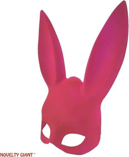 Vista 4 de NOVELTY GIANT WWW.NOVELTYGIANT.COM Media máscara de conejo sexy de lujo para adultos