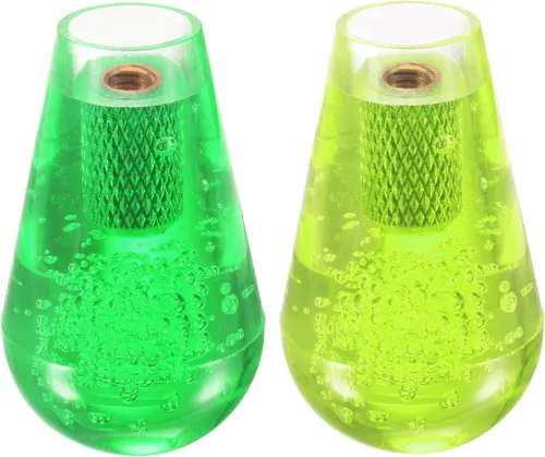 Vista 4 de uxcell Ellipse Oval Joystick Head Rocker Ball Top Handle Arcade Game Reemplazo Amarillo Verde