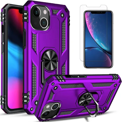 Vista 10 de STARSHOP Funda compatible con iPhone 13 Mini, con protector de pantalla de vidrio templado incluido, protección contra caídas de grado militar a