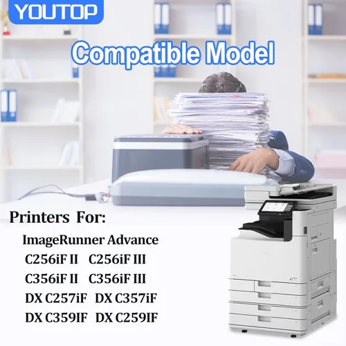 Vista 3 de Cartucho de tóner GPR-58 GPR58 de alto rendimiento para Canon ImageRunner Advance C256iF II C256iF III C356iF II C356iF III DX C257iF DX C357iF DX