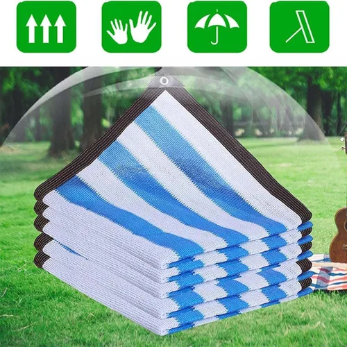 Vista 2 de Tela para sombra solar 1X1M/3X11M/6X6M/8X15M Malla de sombra con ojales, tela de sombra de jardín para plantas, protección térmica, toldos