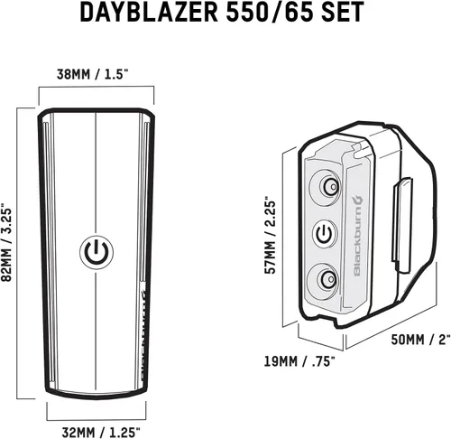 Vista 7 de Blackburn Dayblazer - Juego de luces delanteras y traseras para bicicleta