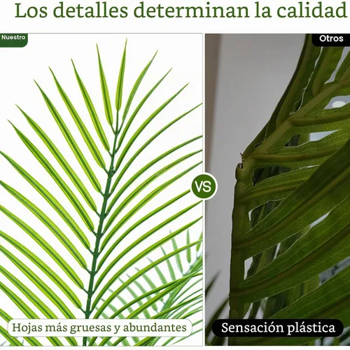 Vista 6 de Palmera fénix artificial de 6 pies, planta de palma artificial de seda de coco artificial para interiores y exteriores, hogar, oficina, patio, baño