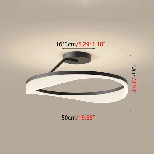 Vista 2 de Moderna lámpara de techo irregular, lámpara de techo LED empotrada para sala de estar, comedor, estudio, villa, dormitorio, pasillo, habitación