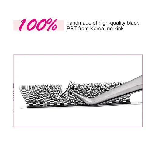 Vista 5 de FADLASH YY - Extensiones de pestañas prefabricadas con forma de Y, de visón sintético, con volumen, ruso, fácil de colocar en forma de Y