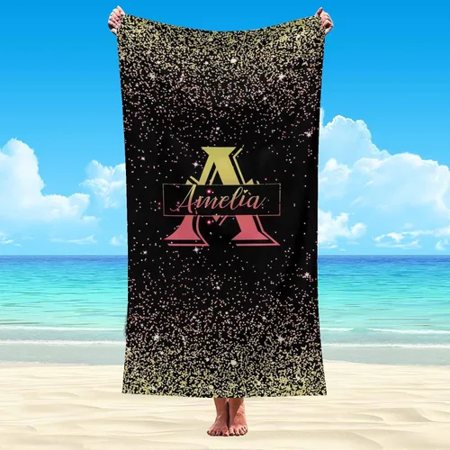 Vista 27 de Artsadd Toalla de playa personalizada para adultos, manta de playa personalizada de baloncesto con nombre inicial como regalo de fiesta para viajes