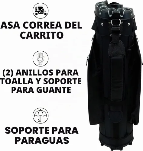 Vista 5 de Izzo Bolsa para carrito de golf Vault Negro