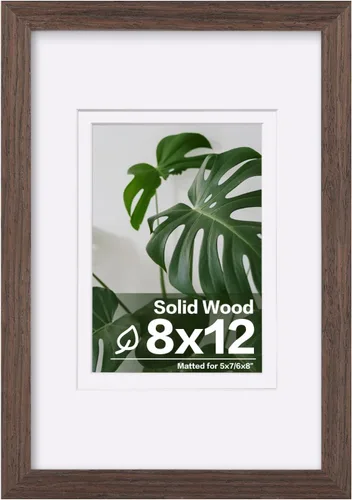 Vista 120 de Egofine - Portarretratos de 4 x 6 pulgadas, de madera maciza con plexiglás, para fotos de 3.5 x 5 con paspartú o de 4 x 6 sin paspartú, para colocar