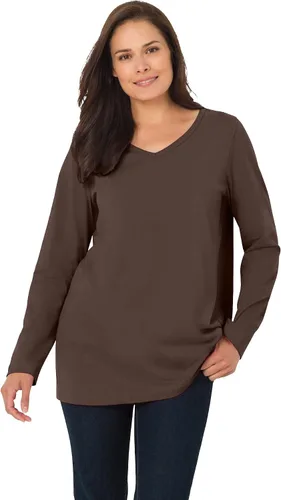 Vista 18 de Camiseta manga larga de talla grande para mujer Woman Within Negro