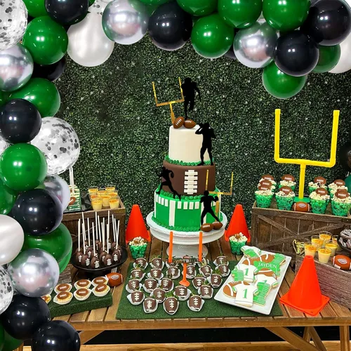 Vista 5 de 100 globos de color verde, plateado, negro y blanco, cromados, metálicos y globos de confeti para decoraciones de graduación, cumpleaños, baby