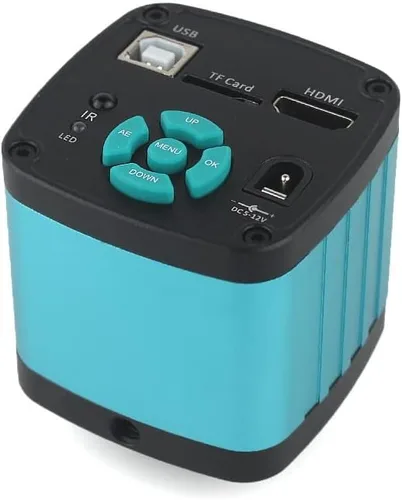 Vista 5 de Kit de microscopio 48MP 4K HDMI USB Cámara de microscopio de video digital monocular industrial 120X 180X 300X Zoom Lente de montaje en C