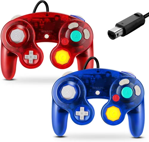 Vista 10 de Controlador Fiotok Gamecube, controlador clásico con cable para Nintendo Wii Gamecube (Negro)