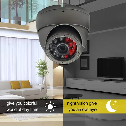 Vista 5 de Cámara de seguridad CCTV analógica HD 1080P 4 en 1 (TVI/AHD/CVI/960H analógica) con domo de cámara de seguridad para exteriores, carcasa metálica