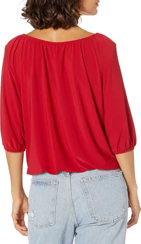 Vista 2 de Star Vixen Camiseta de manga 34 para mujer, estilo campesino, con dobladillo elástico