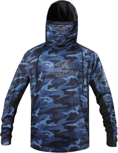 Vista 3 de Performance - Camiseta de pesca con capucha de manga larga con capucha y protección solar