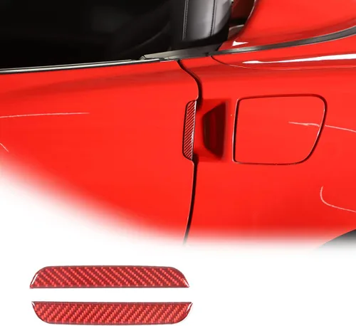 Vista 9 de Adhesivo de fibra de carbono suave para manija de puerta de automóvil compatible con Chevrolet Corvette C6 2005-2013 adhesivo para manija exterior
