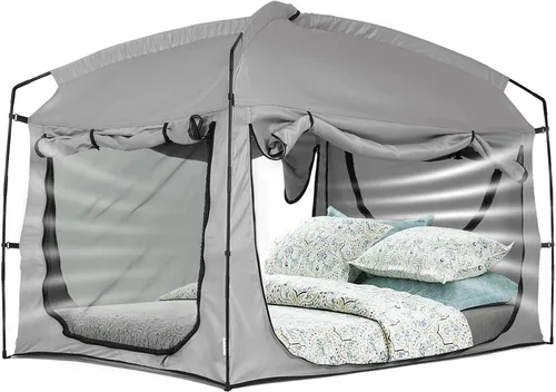 Vista 15 de Bed Tent,Portable Privacy Sleeping Bed Canopy,Blackout 90% Drapes for Kids and Adult,Indoor Space Tent with Breathable Large Mesh Windows