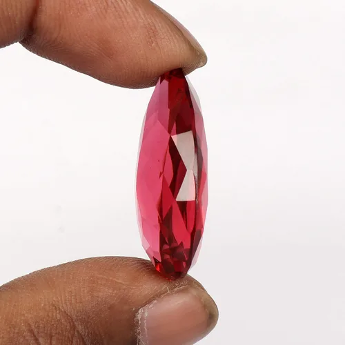 Vista 3 de GEMHUB Cristal curativo de turmalina rosa con forma de pera de 4.75 quilates, Gema, hidrotermal - turmalina rosa