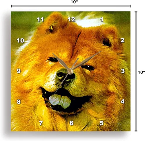 Vista 9 de 3dRose LLC Chow Chow Reloj de pared, 10 x 10 pulgadas