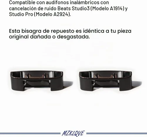 Vista 3 de Bisagra Studio 3 - Piezas de repuesto para auriculares Beats Studio3 (A1914) y Studio Pro (A2924) (negro)