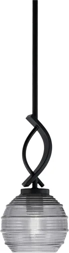 Vista 62 de Toltec Lighting Cavella Stem Colgado Mini colgante, acabado grafito, vidrio de muselina blanca de 4 pulgadas