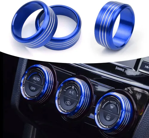 Vista 13 de Para Subaru - Cubierta de perilla de CA, accesorio para interruptor de consola central, botón de control de volumen, ajuste de anillo compatible