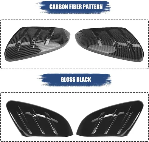 Vista 8 de 2 fundas para espejo lateral de puerta compatibles con Honda Civic 2016-2021 10ª generación Sedan Coupé Hatchback estilo extendido carcasa de espejo